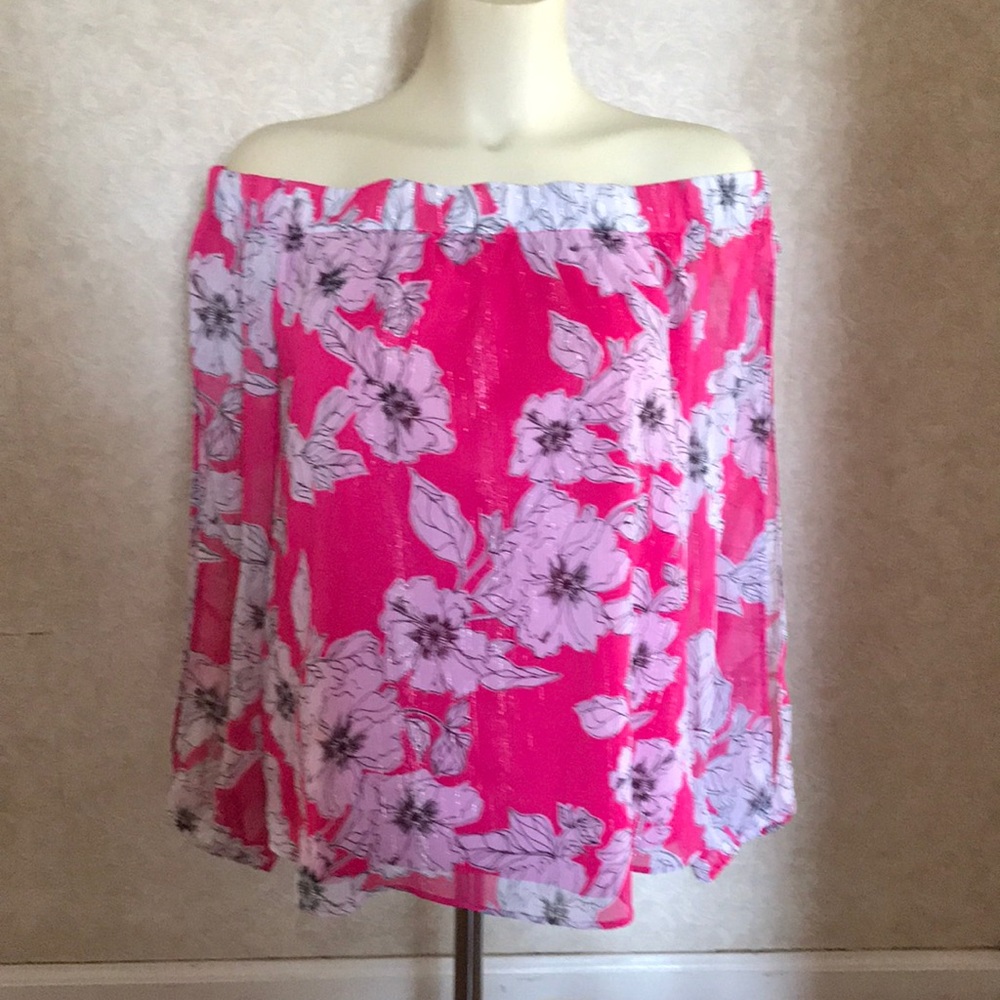 INC Off the shoulder lined top